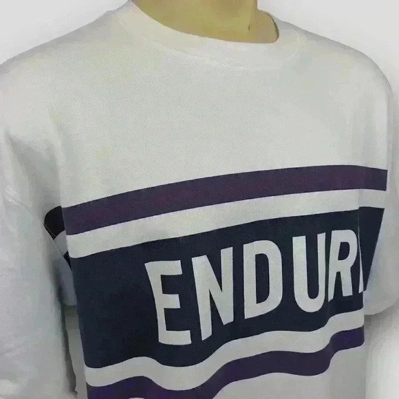 🔵 2/$15 ~ NEW! GEORGE mens fooler tee white black purple medium, large and  XL - Picture 4 of 7